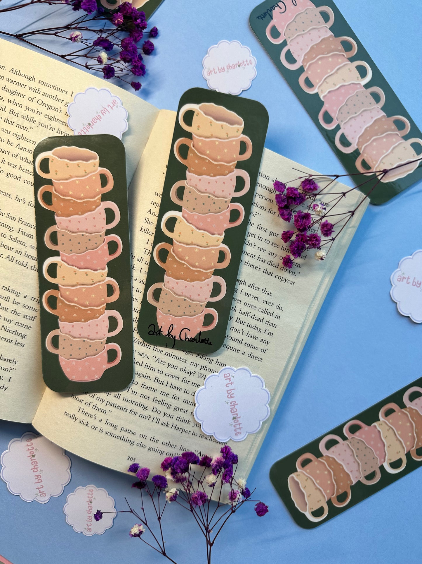 'Anybody for a cuppa?' Bookmark - Art by Charlotte #