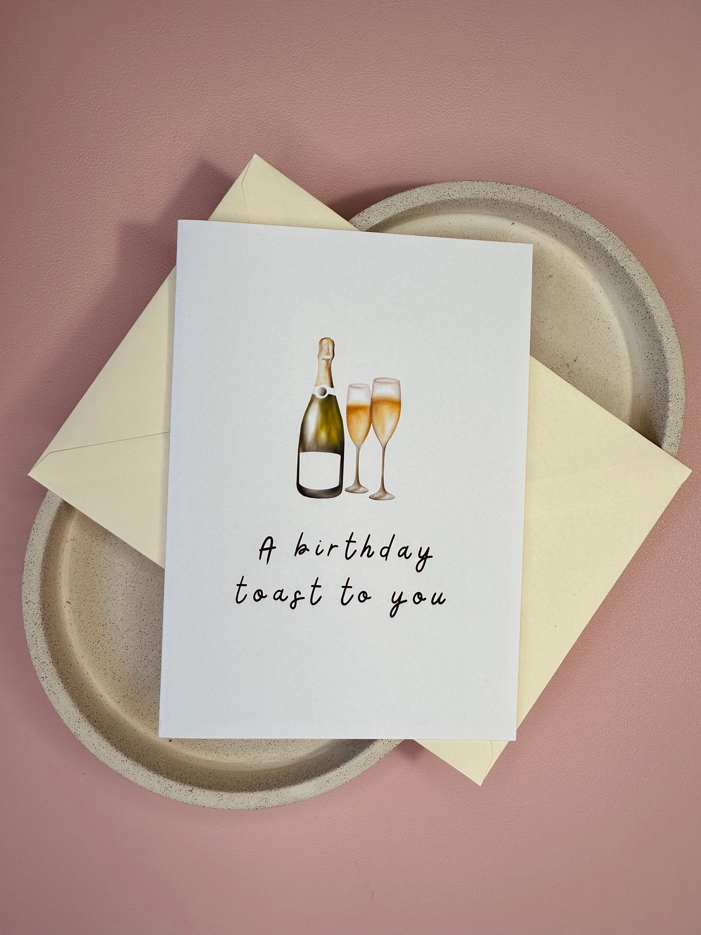 A birthday toast card