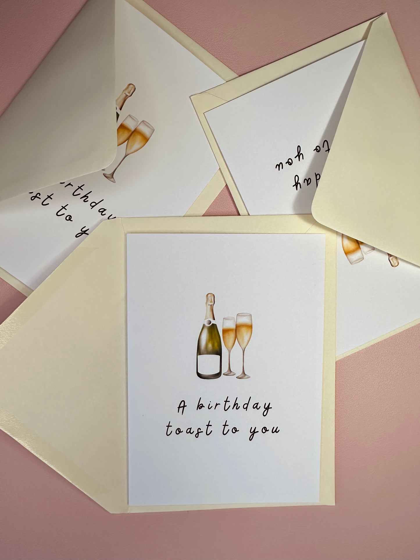 A birthday toast card