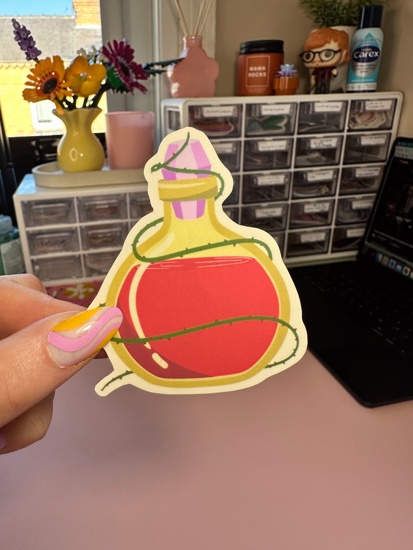 ‘Blood red potion’ sticker