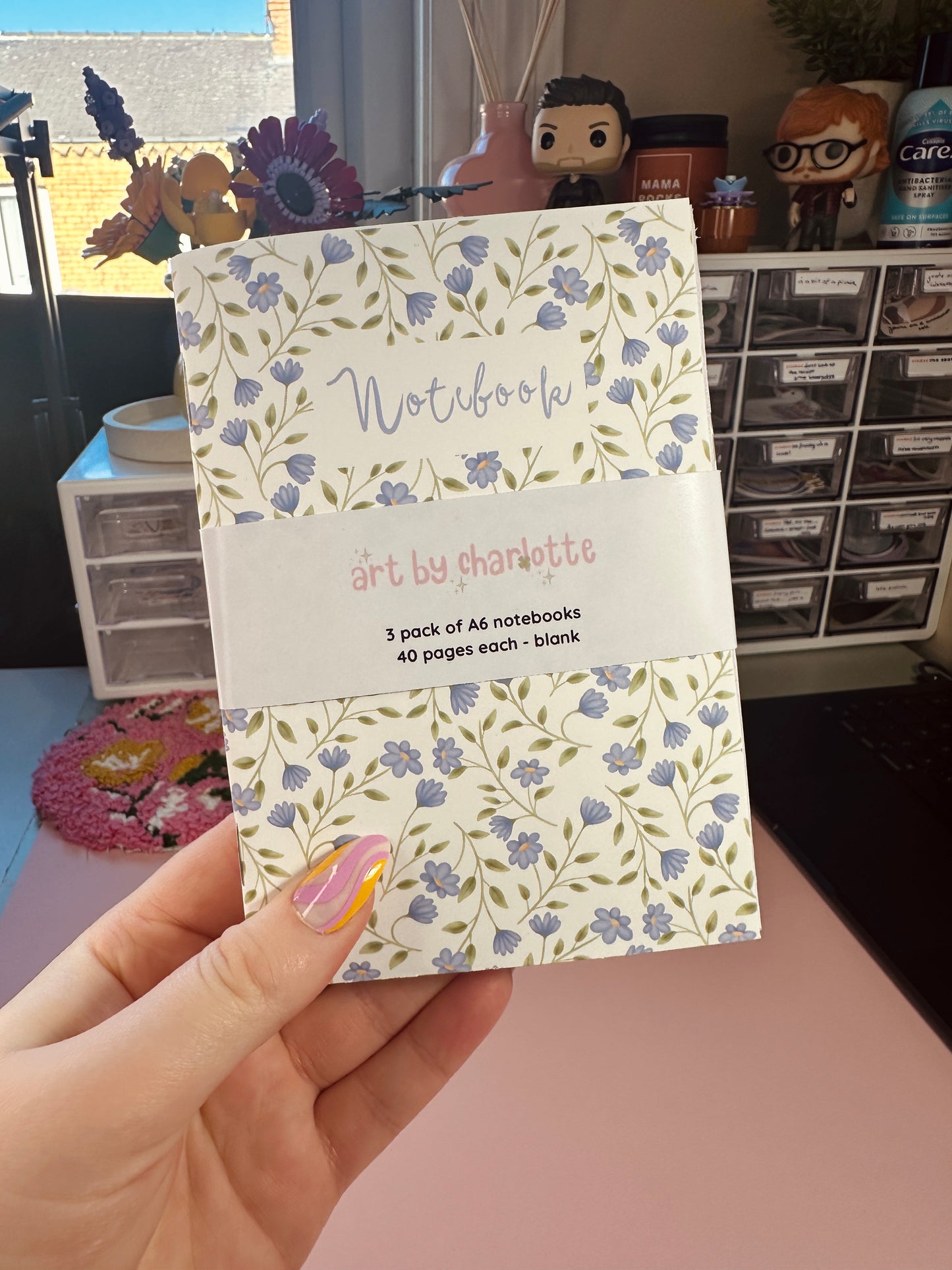 Blue and Green spring notebooks - Pack of 3