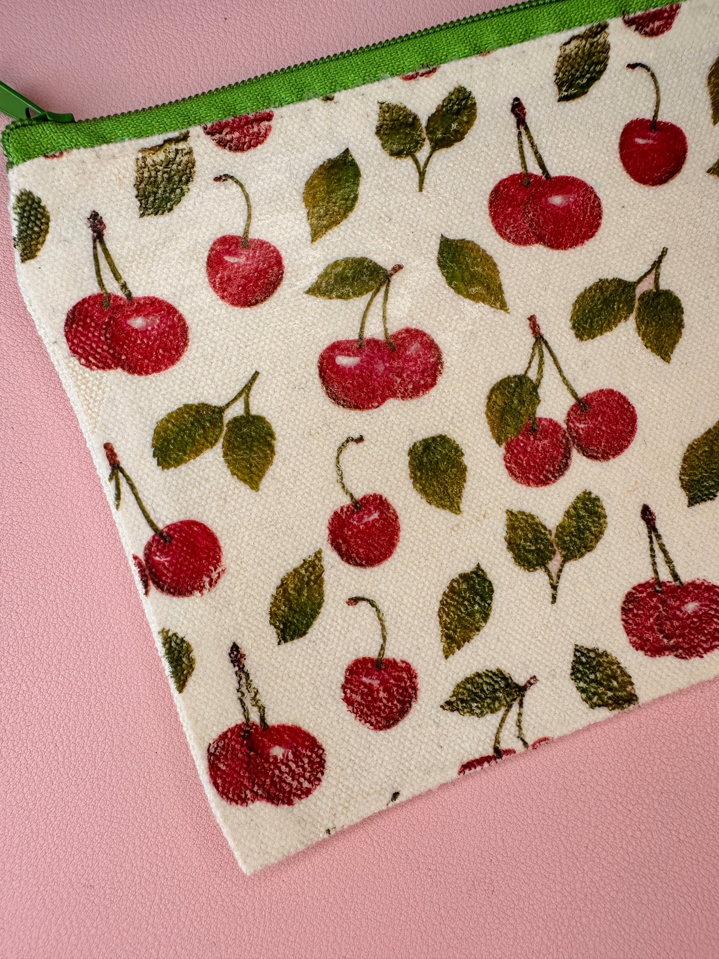 'Cherry-ish' Zip pouch - Grade B