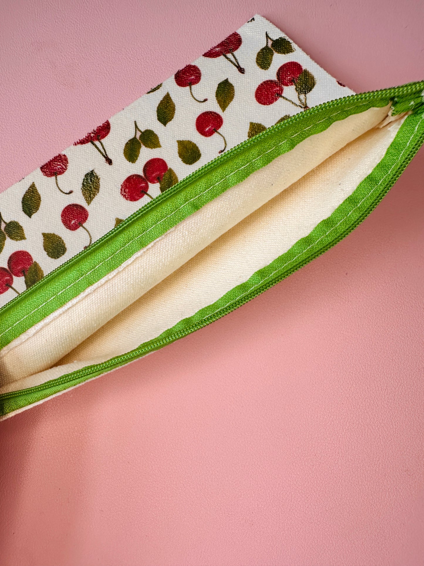 'Cherry-ish' Zip pouch - Grade B