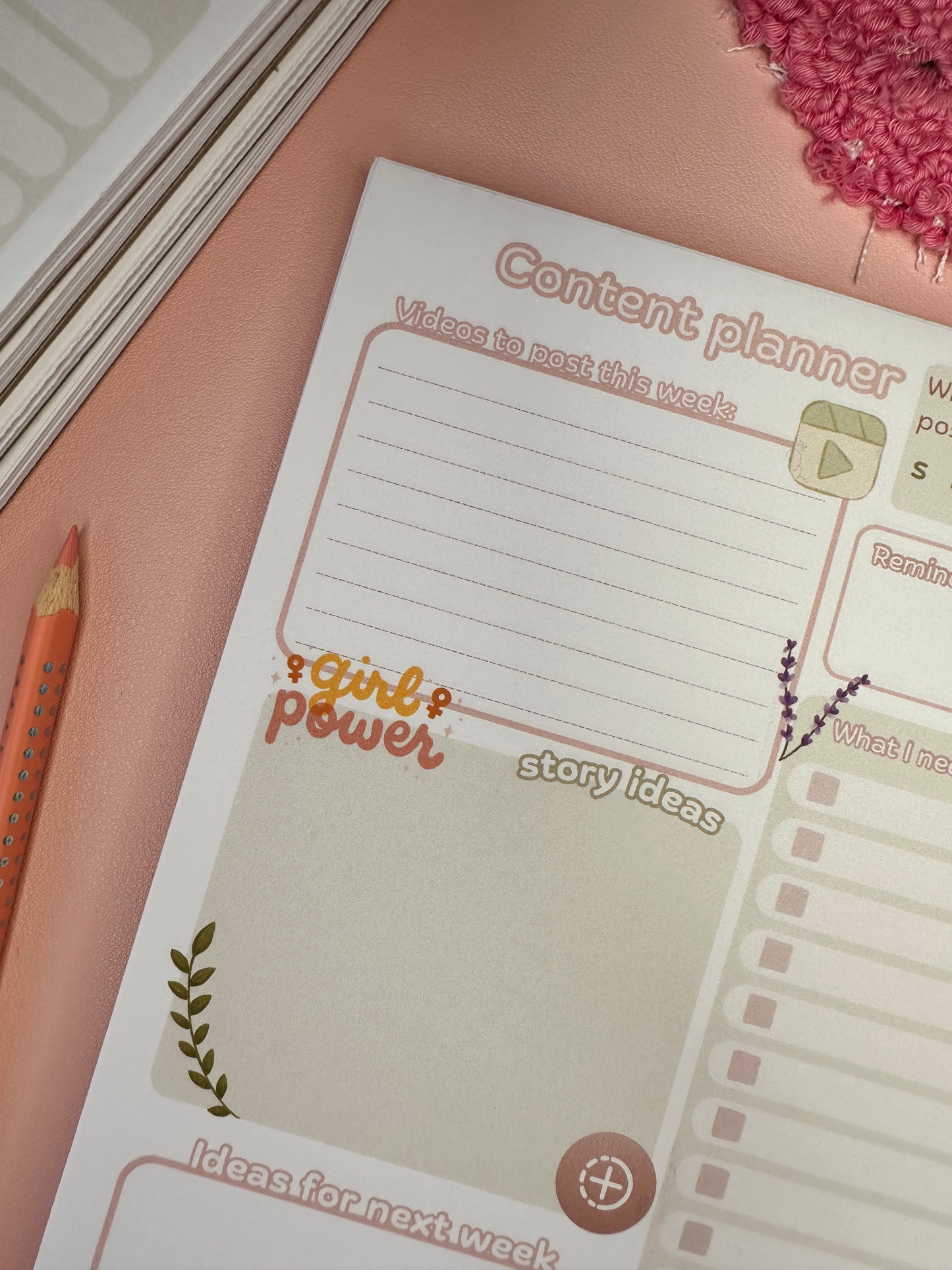 A5 Content planner
