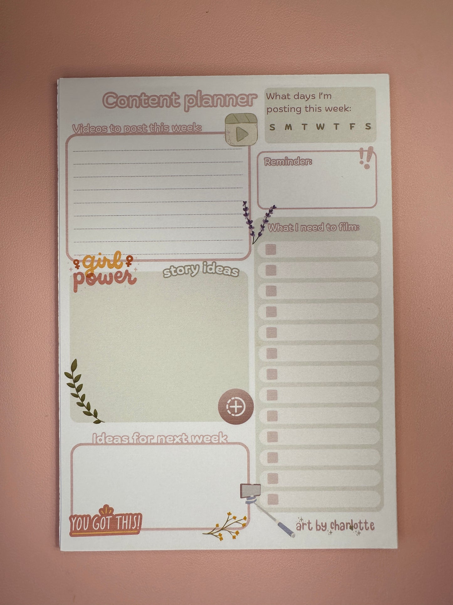 A5 Content planner