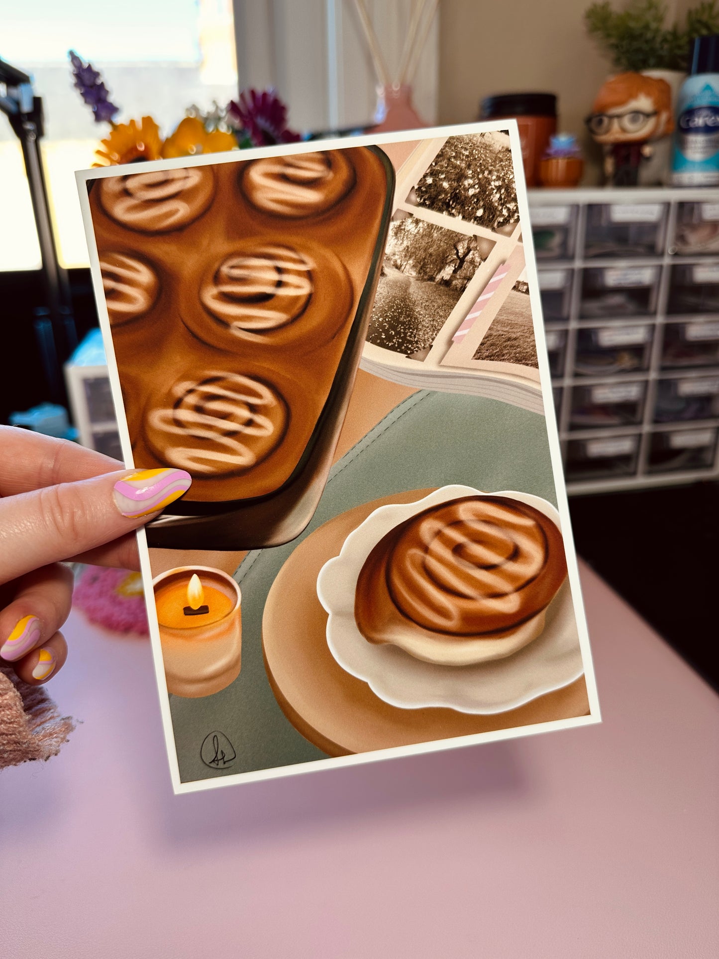 Cosy cinnamon print