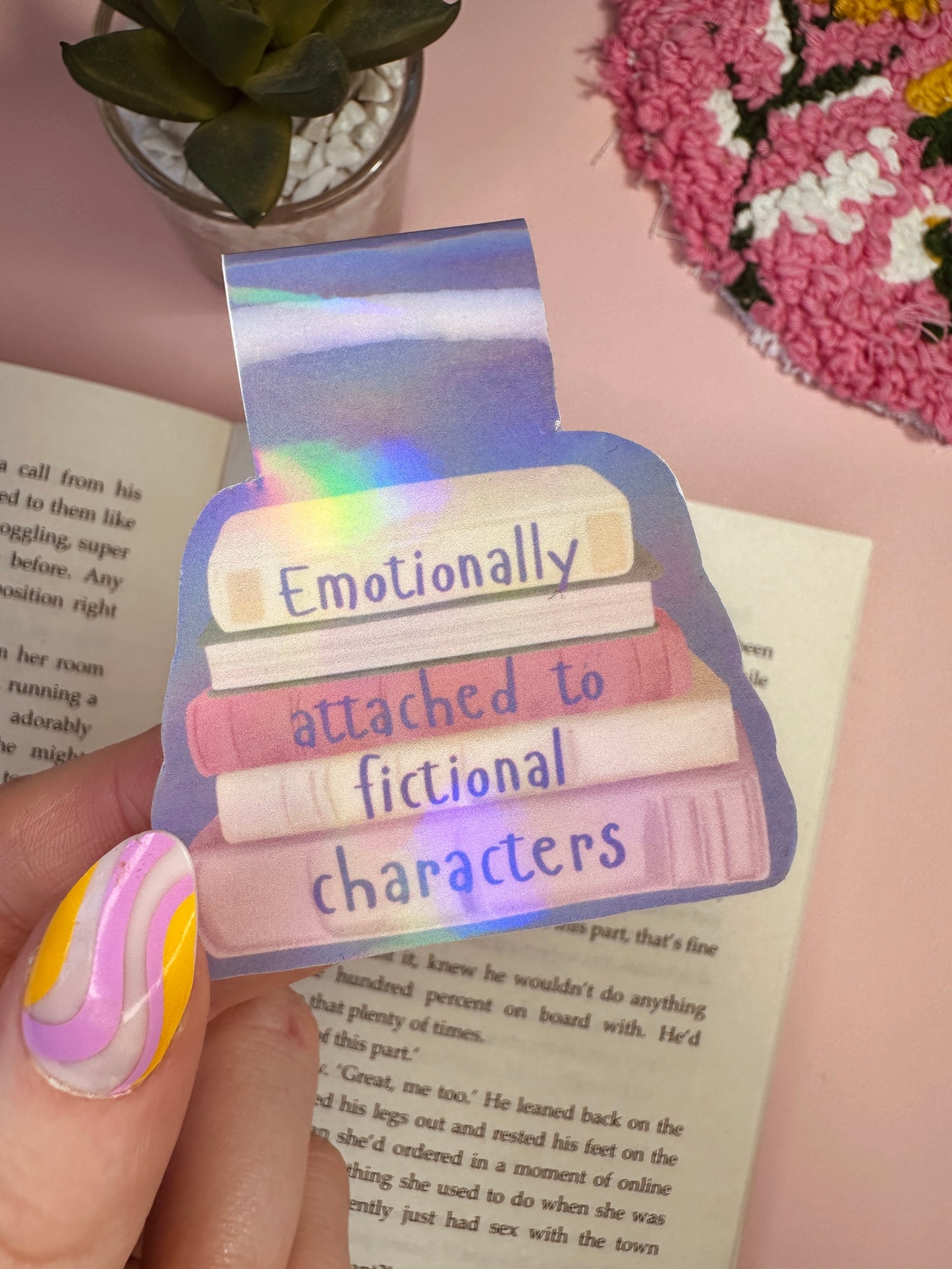 Emotionally attached to fictional characters magnetic bookmark