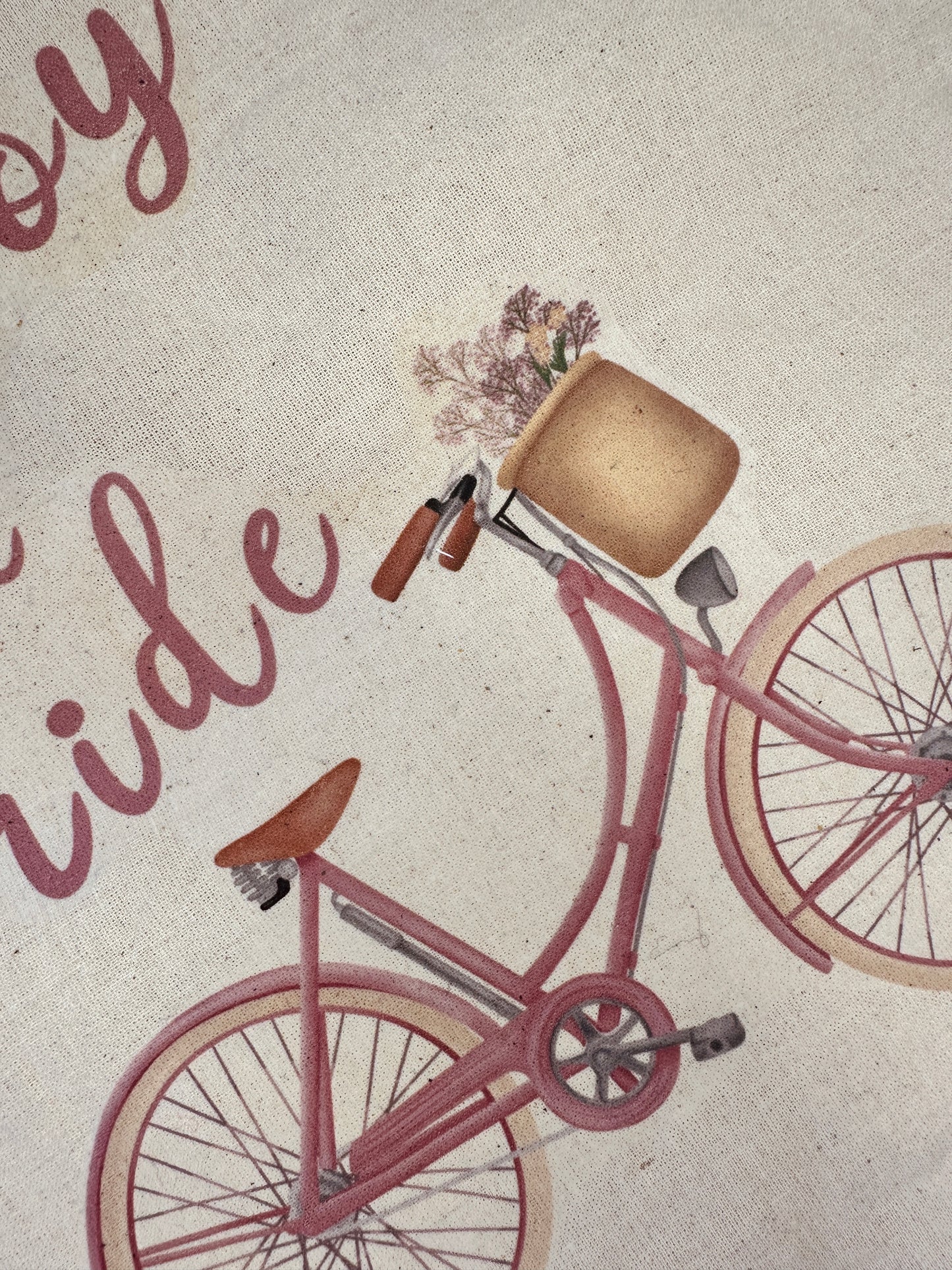 'Enjoy the ride' tote bag
