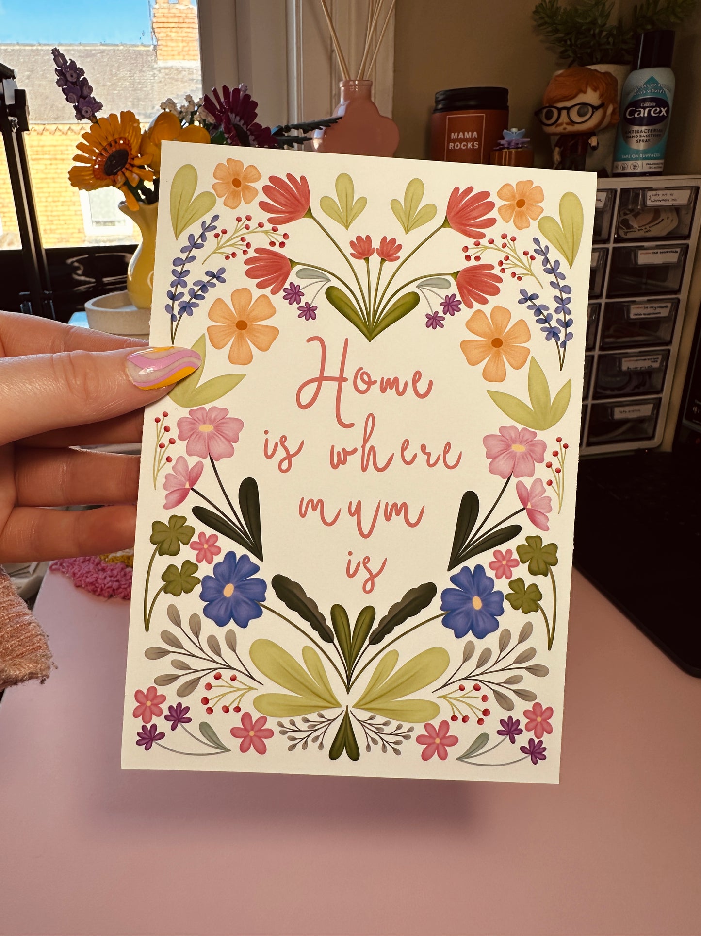 'Home is where mum is' print