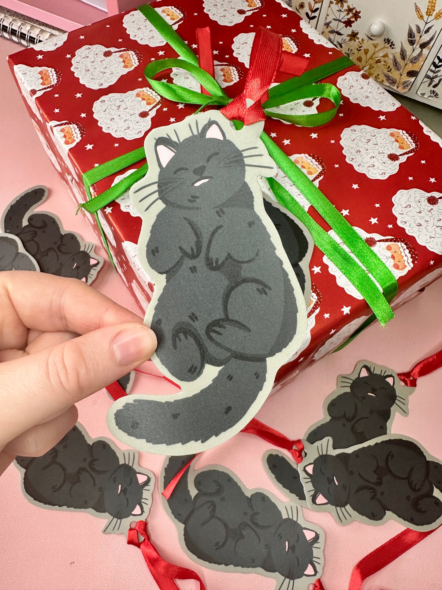 'Black cat' luxury gift tags (pack of 4)