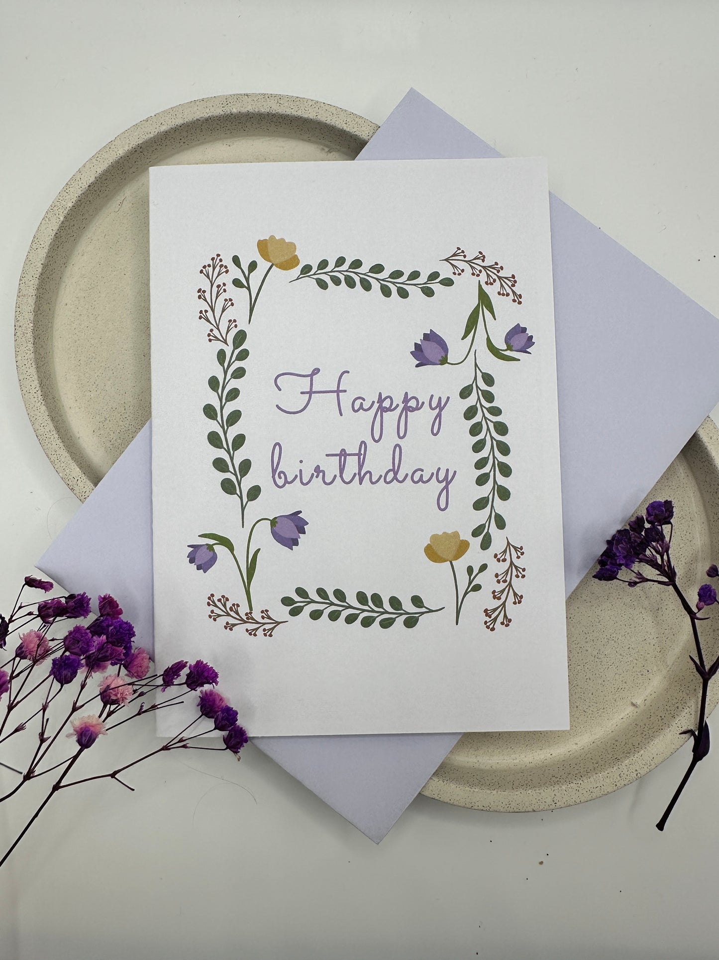 Floral birthday cards