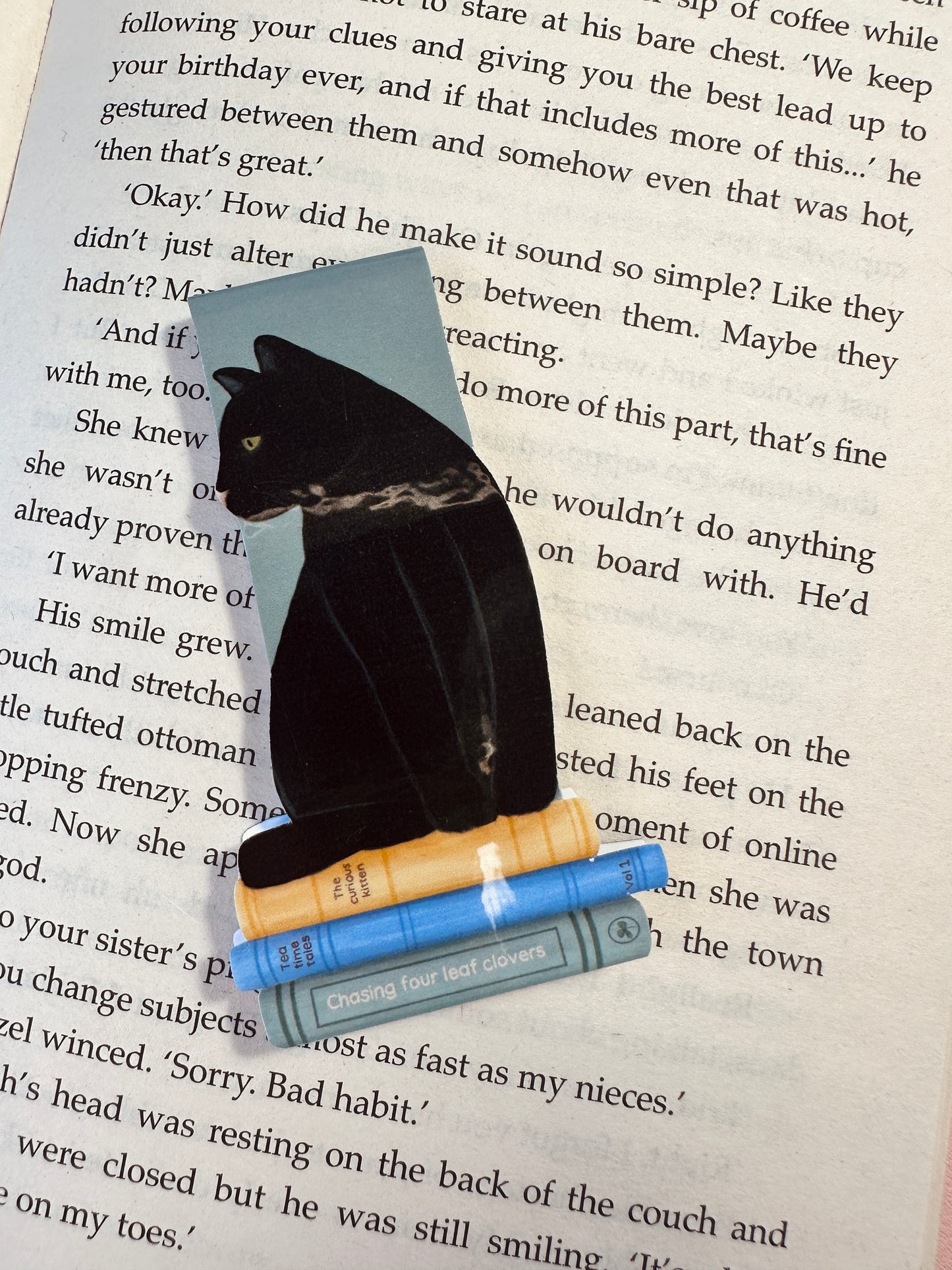 'If I fit I sit' magnetic bookmark