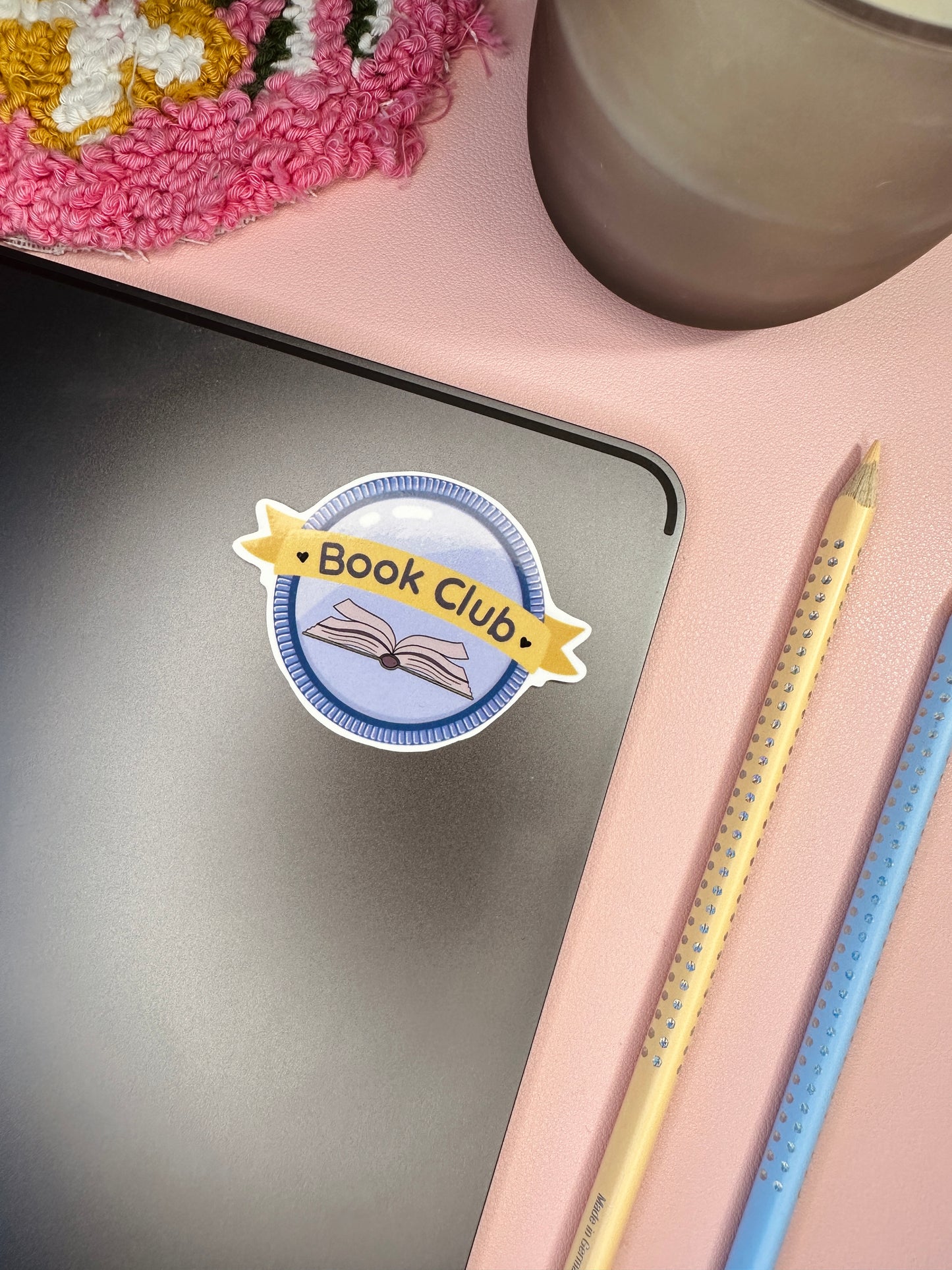 'I'm finally in a club' sticker