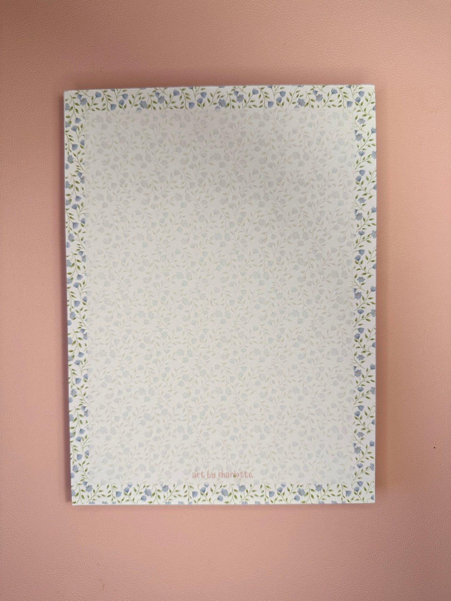 'It's all periwinkle' memo pad