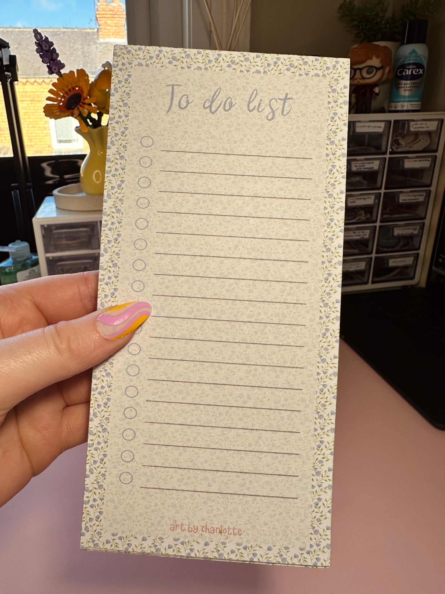 'It's all periwinkle' to-do list