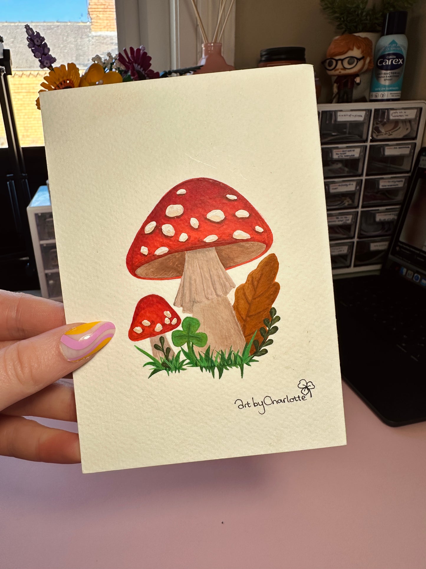 'Lets grow old together like mushrooms' mini original