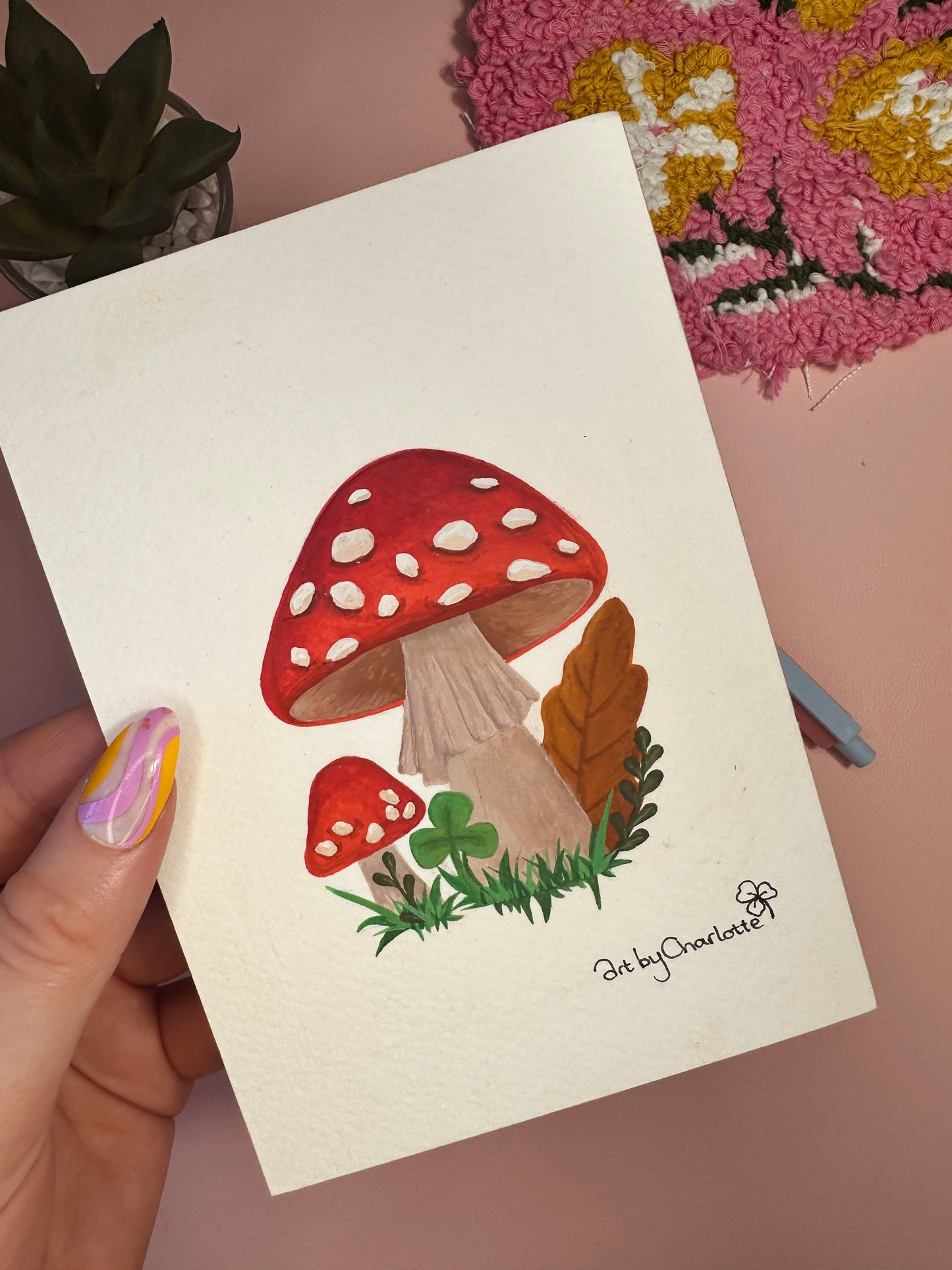 'Lets grow old together like mushrooms' mini original