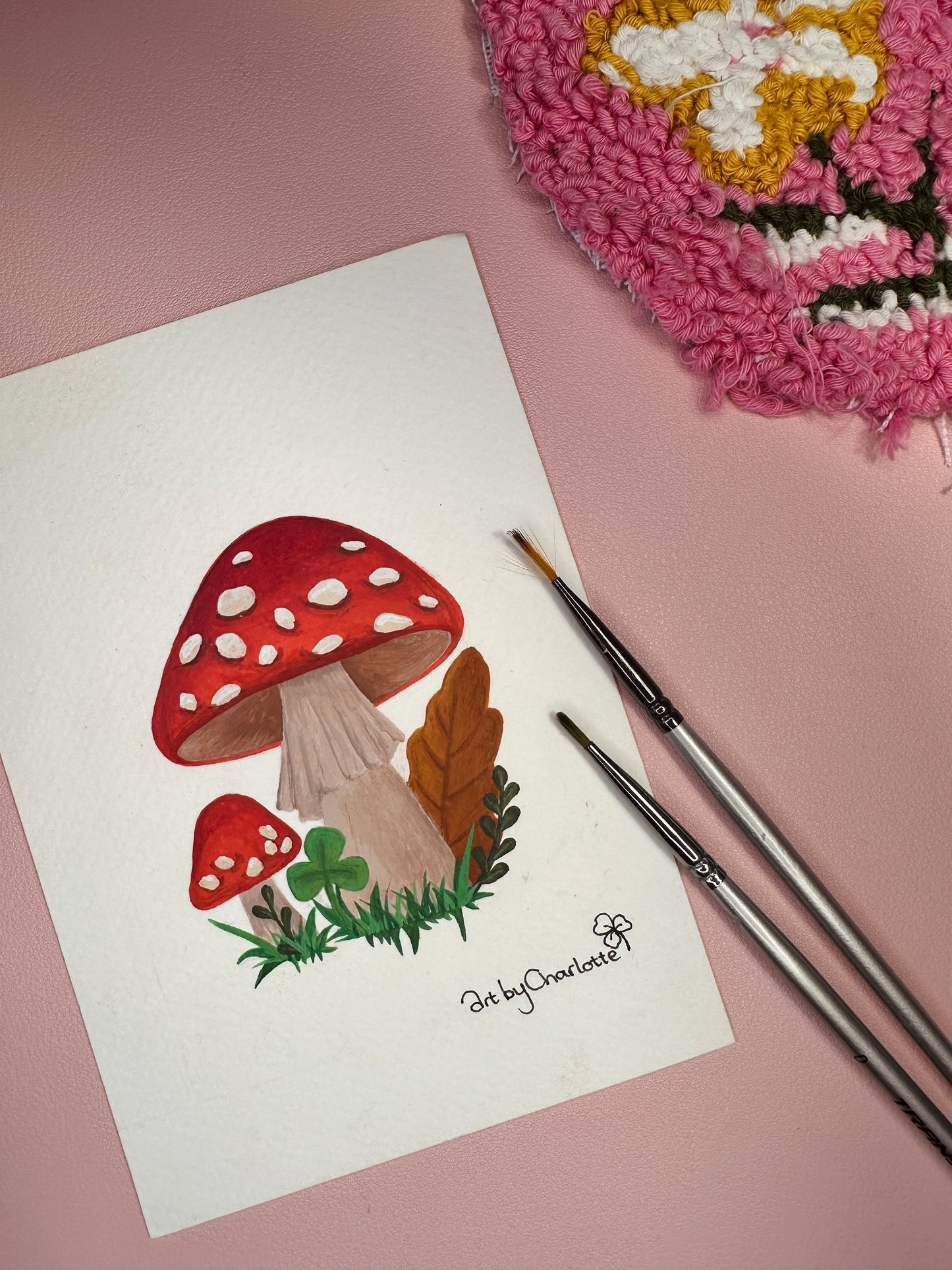 'Lets grow old together like mushrooms' mini original