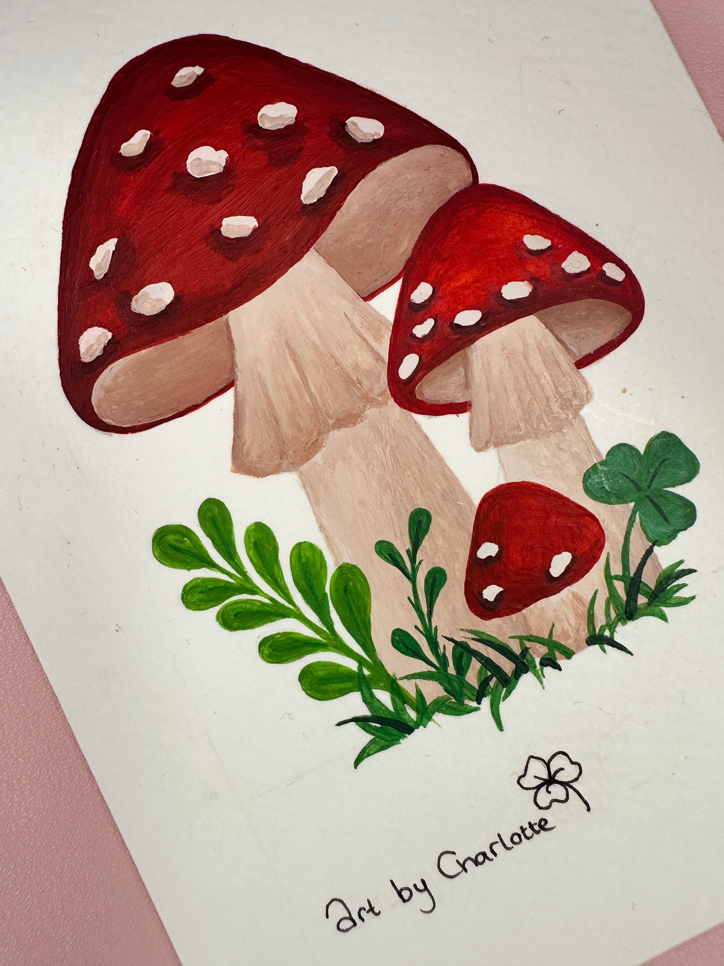'Life is better with mushrooms' mini original