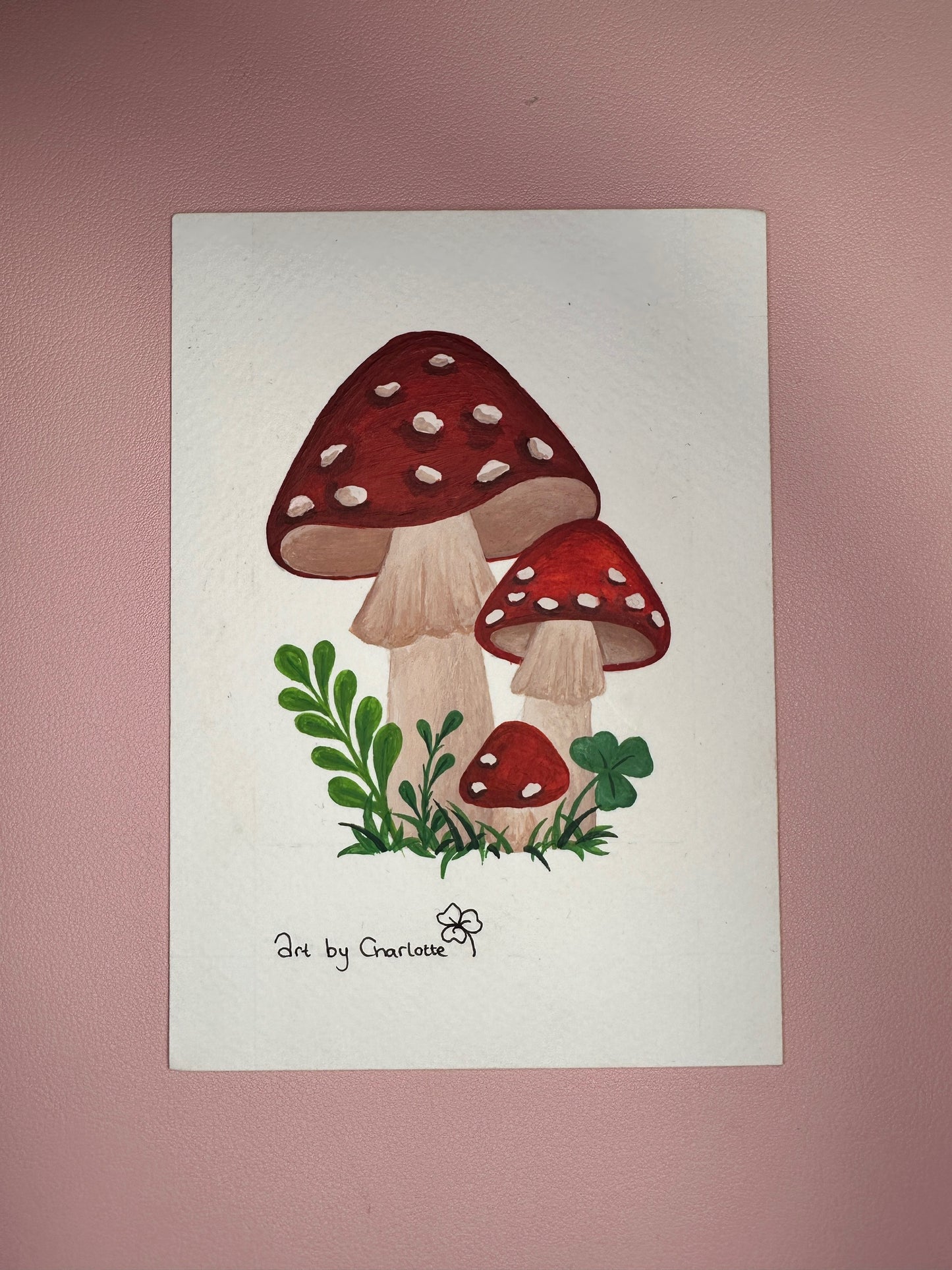 'Life is better with mushrooms' mini original