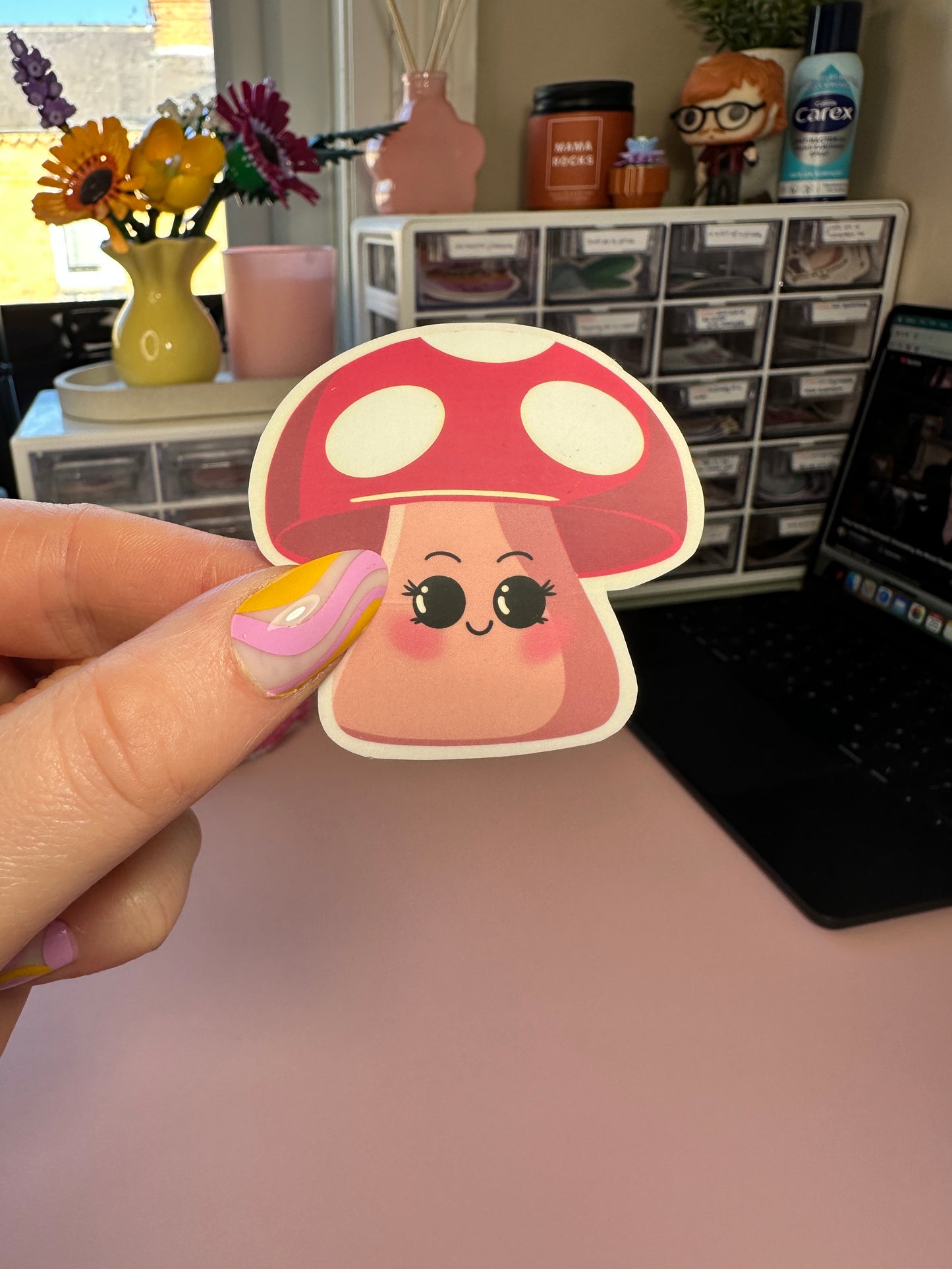 'Miss mushroom' sticker