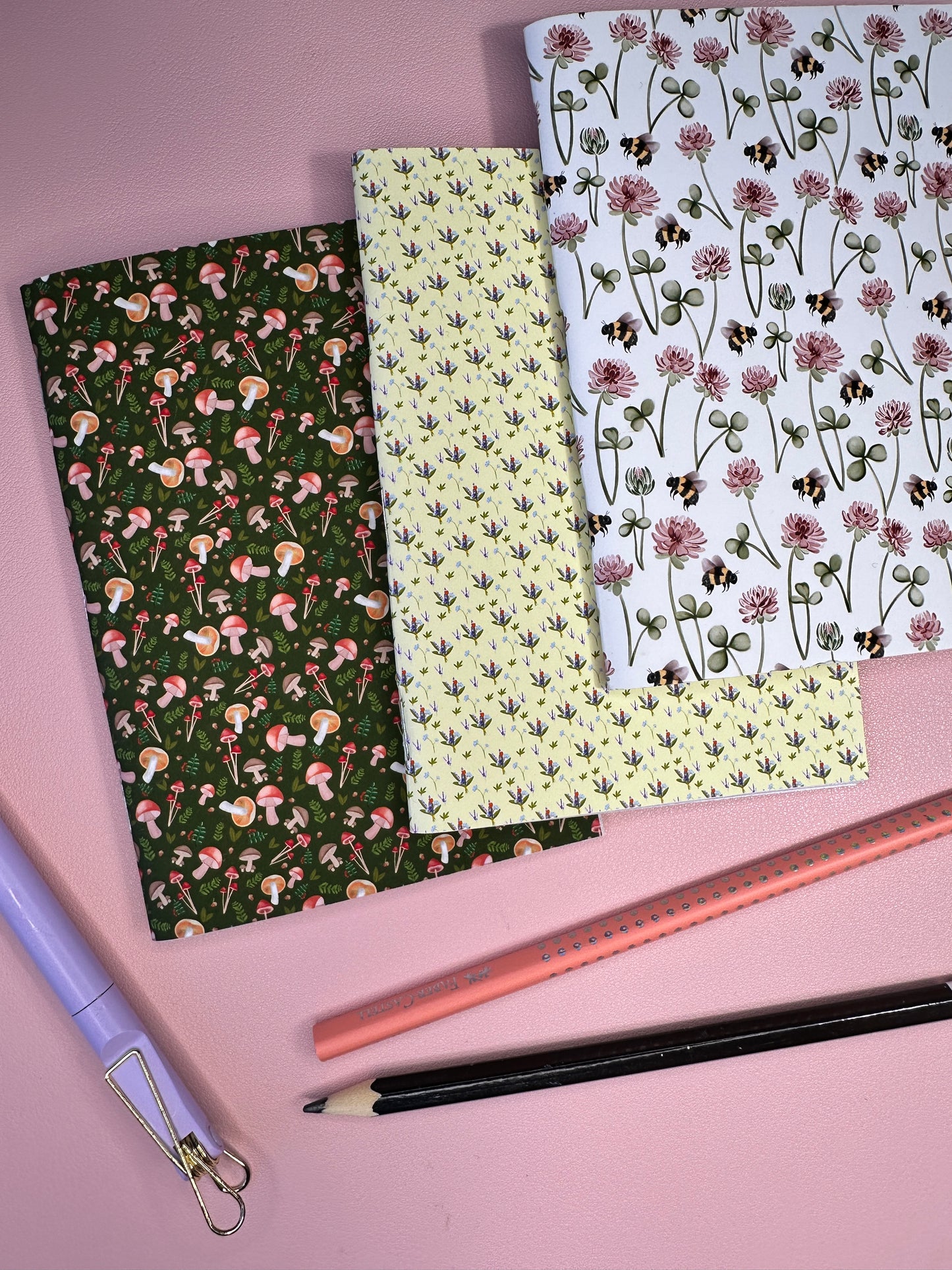 Nature pattern notebooks - Pack of 3