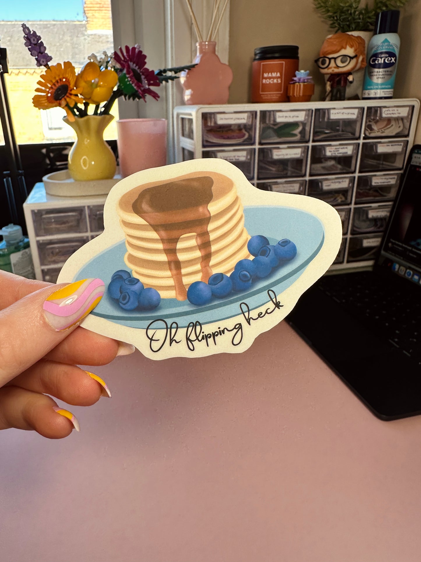 'Oh flipping heck' sticker