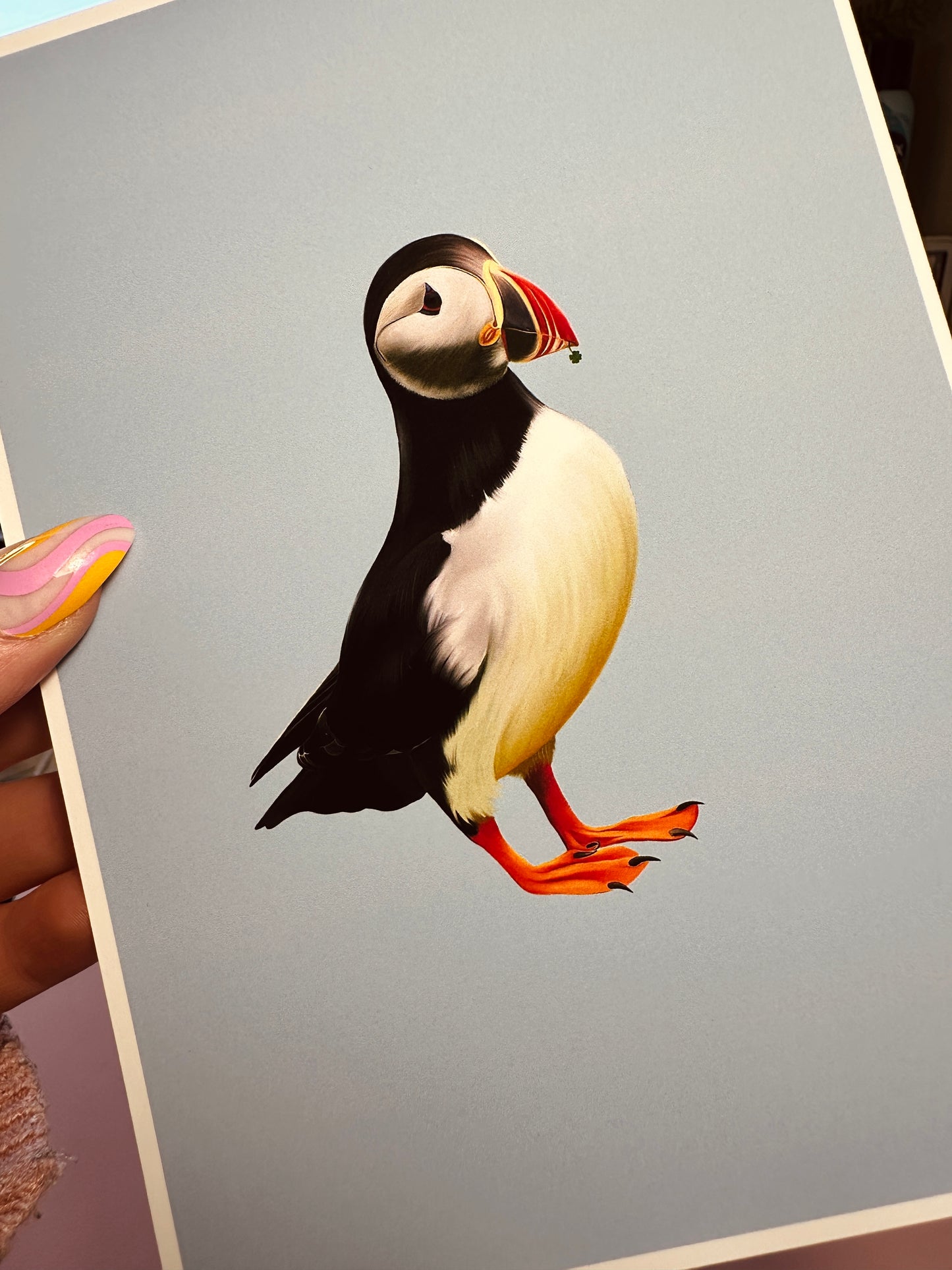 Pesky puffin print