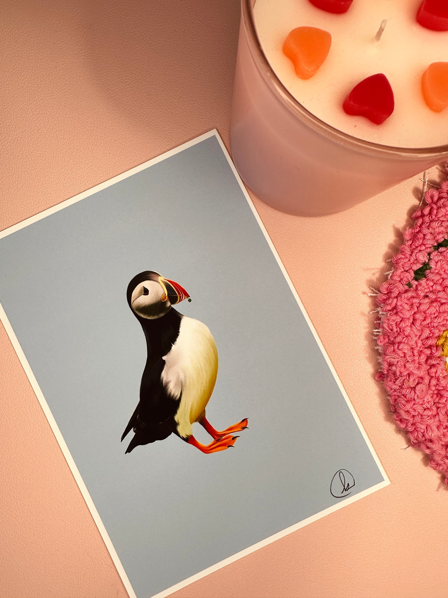 Pesky puffin print