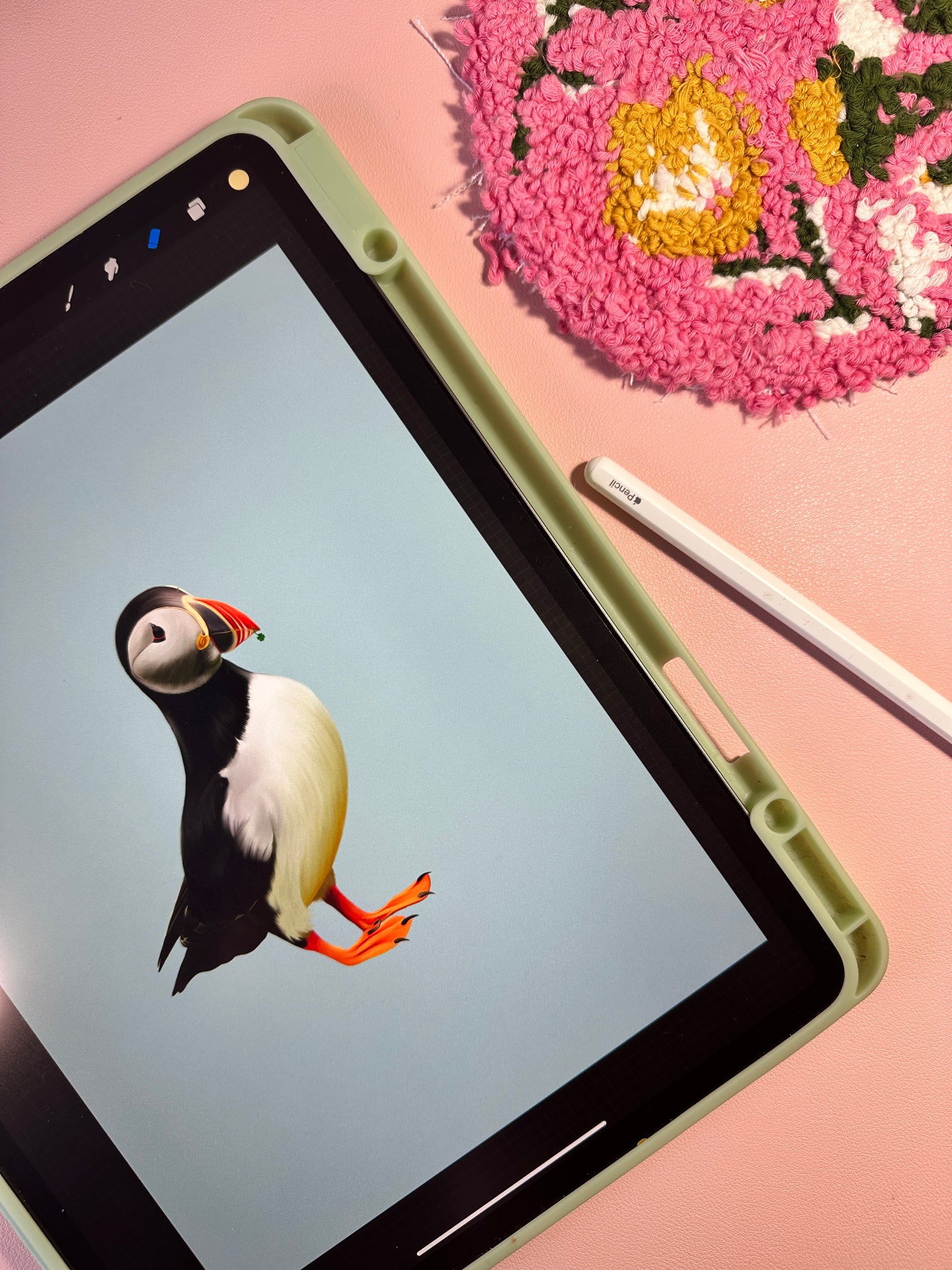 Pesky puffin print