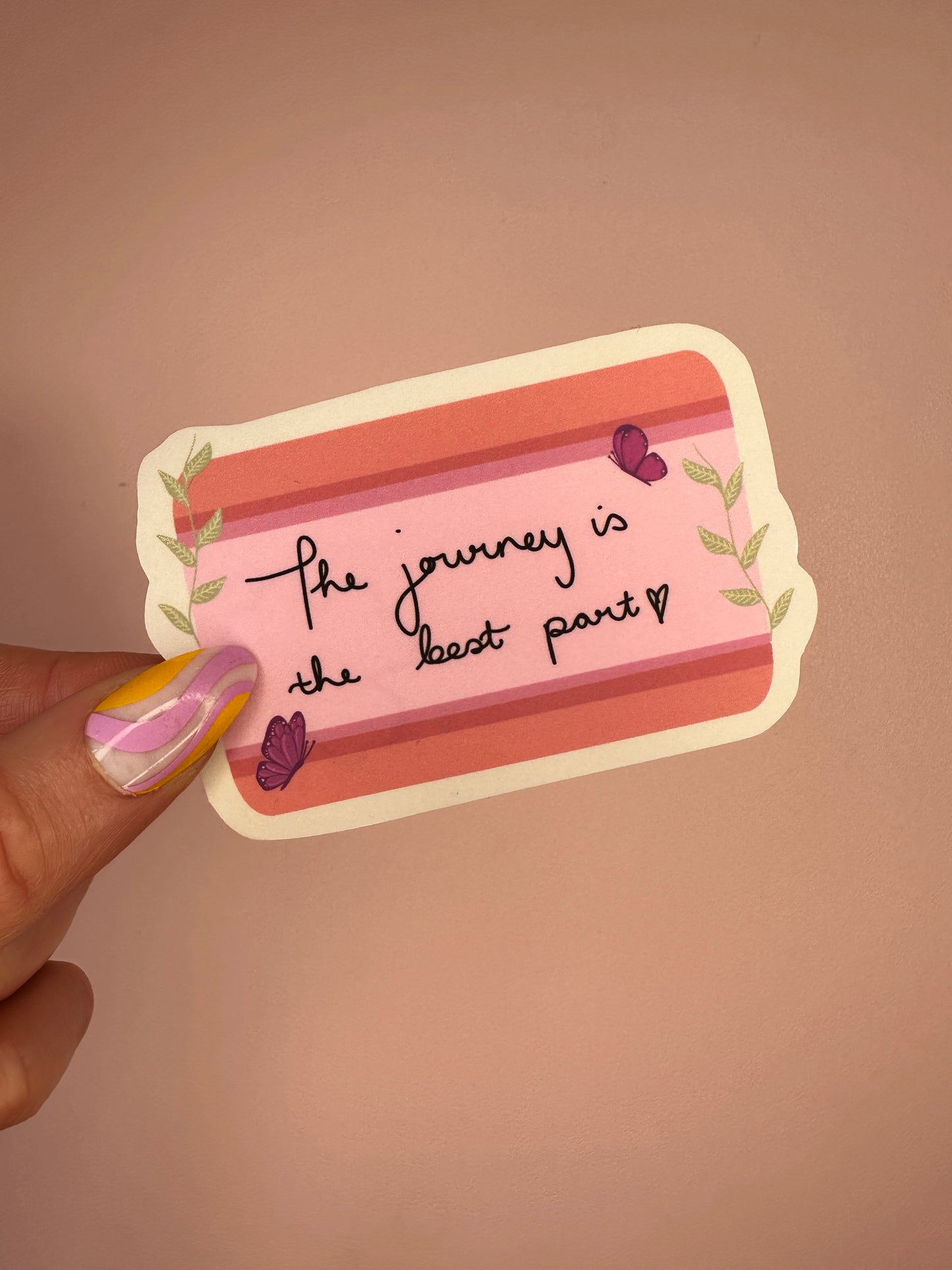 ‘The journey is the best part’ sticker
