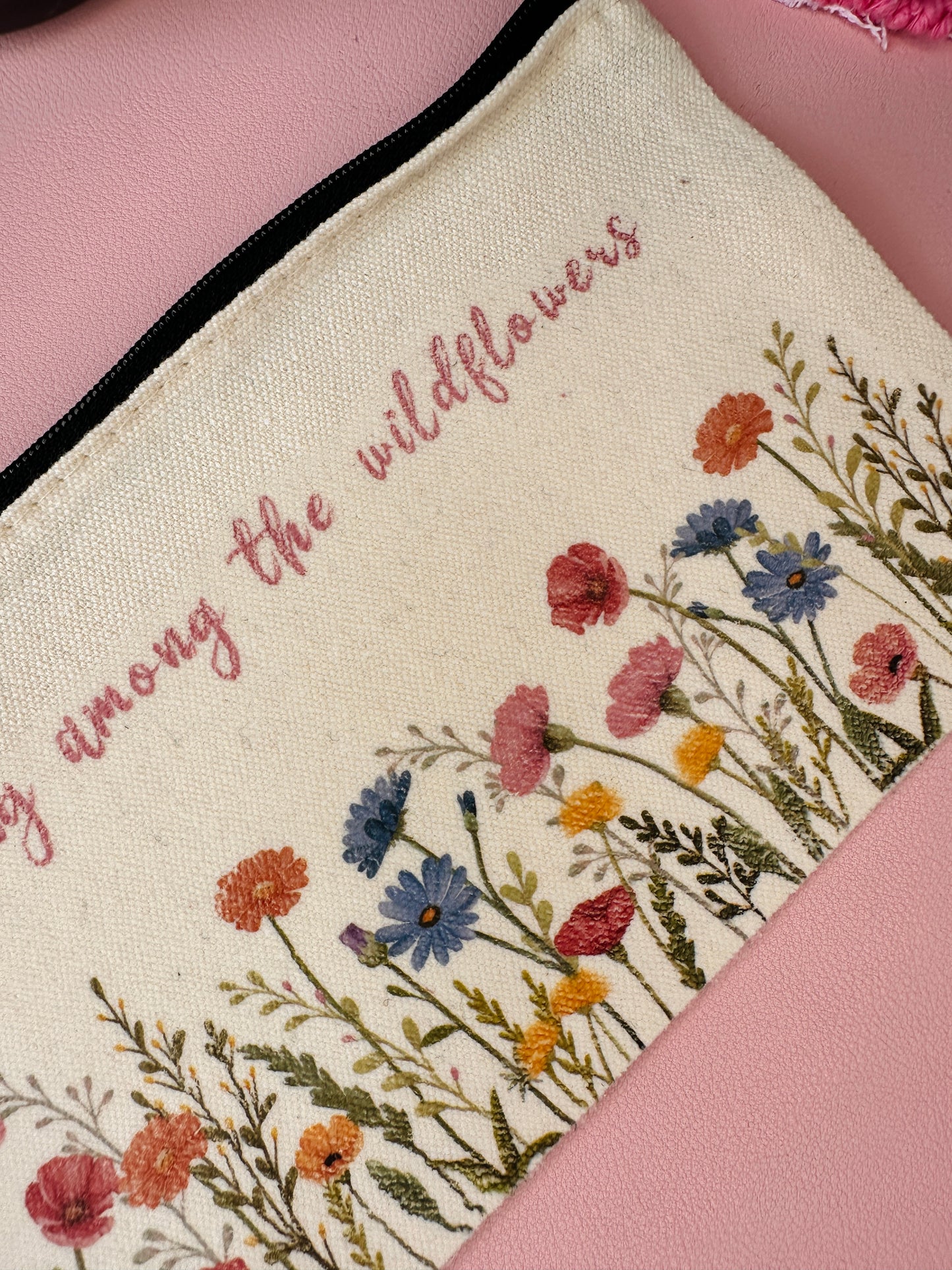 'You belong among the wildflowers' Zip pouch - Grade B