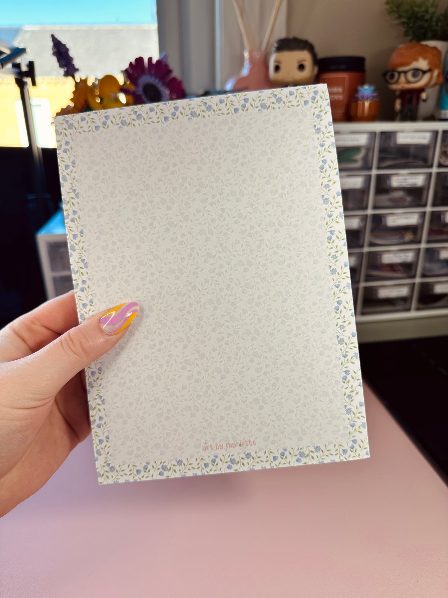 'It's all periwinkle' memo pad