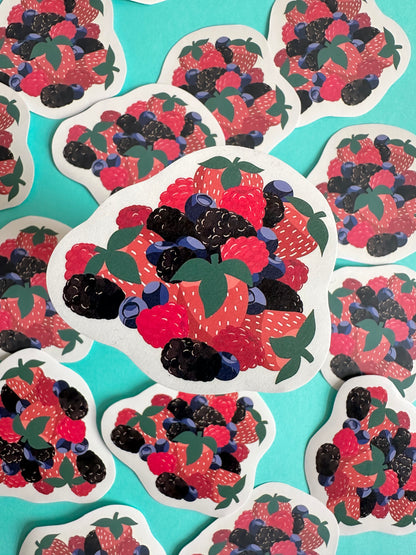 ‘A bunch of berries’ sticker - Art by Charlotte #