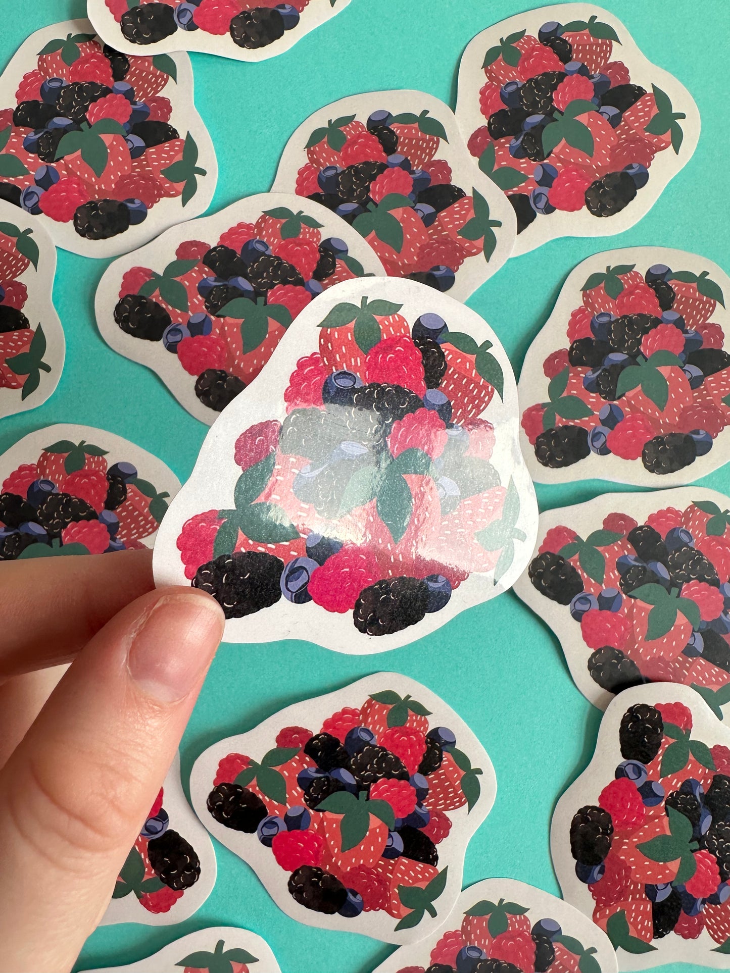 ‘A bunch of berries’ sticker - Art by Charlotte #