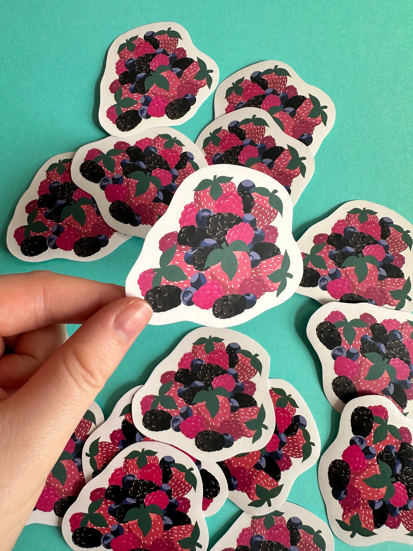 ‘A bunch of berries’ sticker - Art by Charlotte #