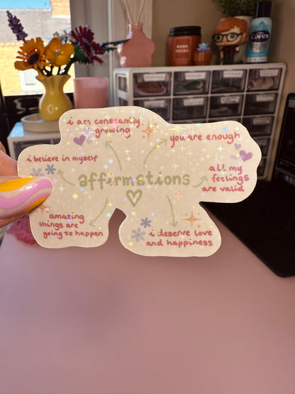 'Positive affirmations' stickers