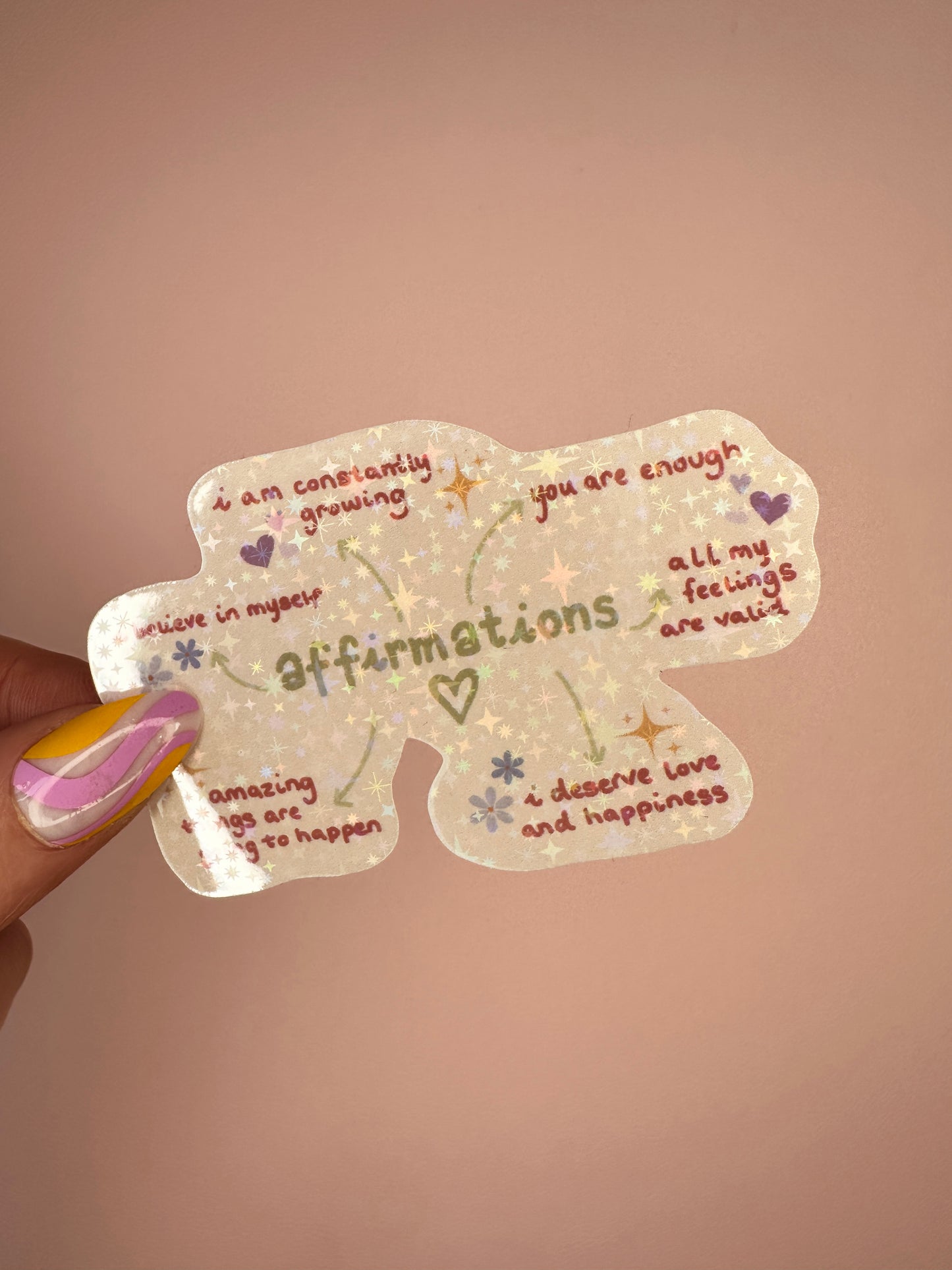 'Positive affirmations' stickers