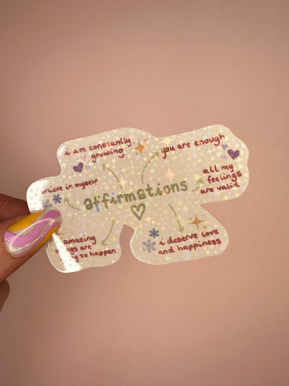 'Positive affirmations' stickers