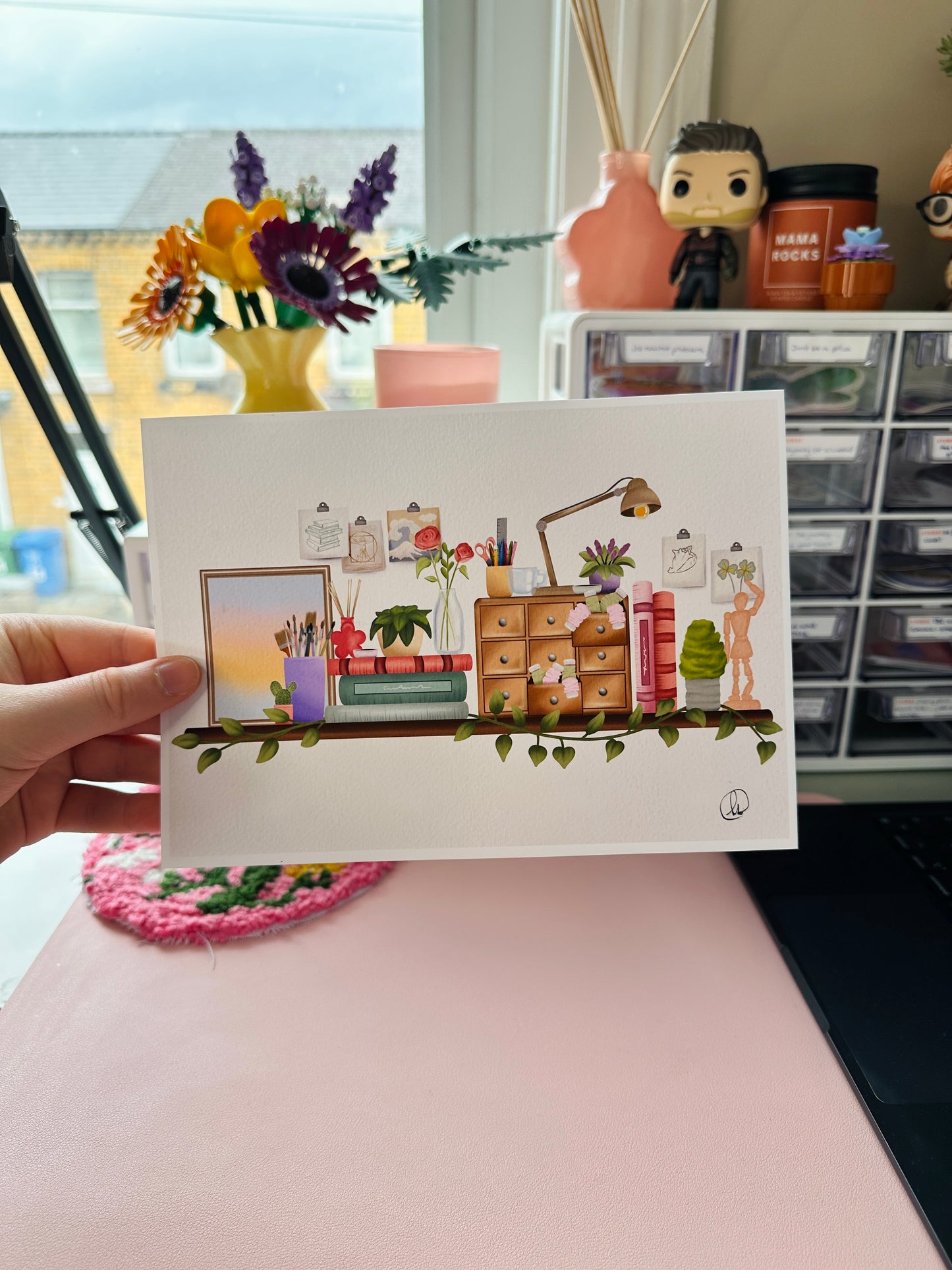 'An artists shelf' Print