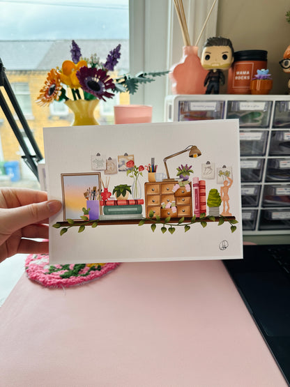 'An artists shelf' Print