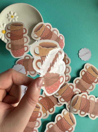 ‘Anybody for a cuppa?’ Sticker - Art by Charlotte #