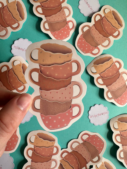 ‘Anybody for a cuppa?’ Sticker - Art by Charlotte #