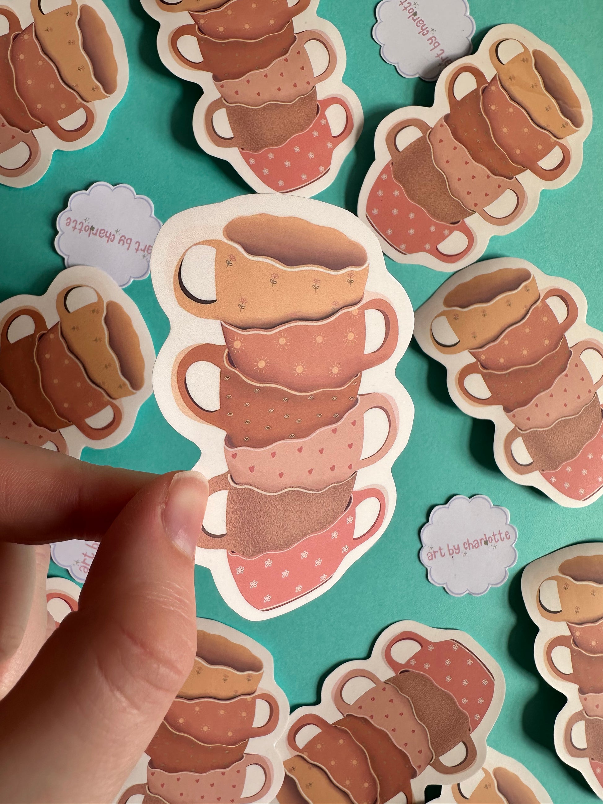 ‘Anybody for a cuppa?’ Sticker - Art by Charlotte #