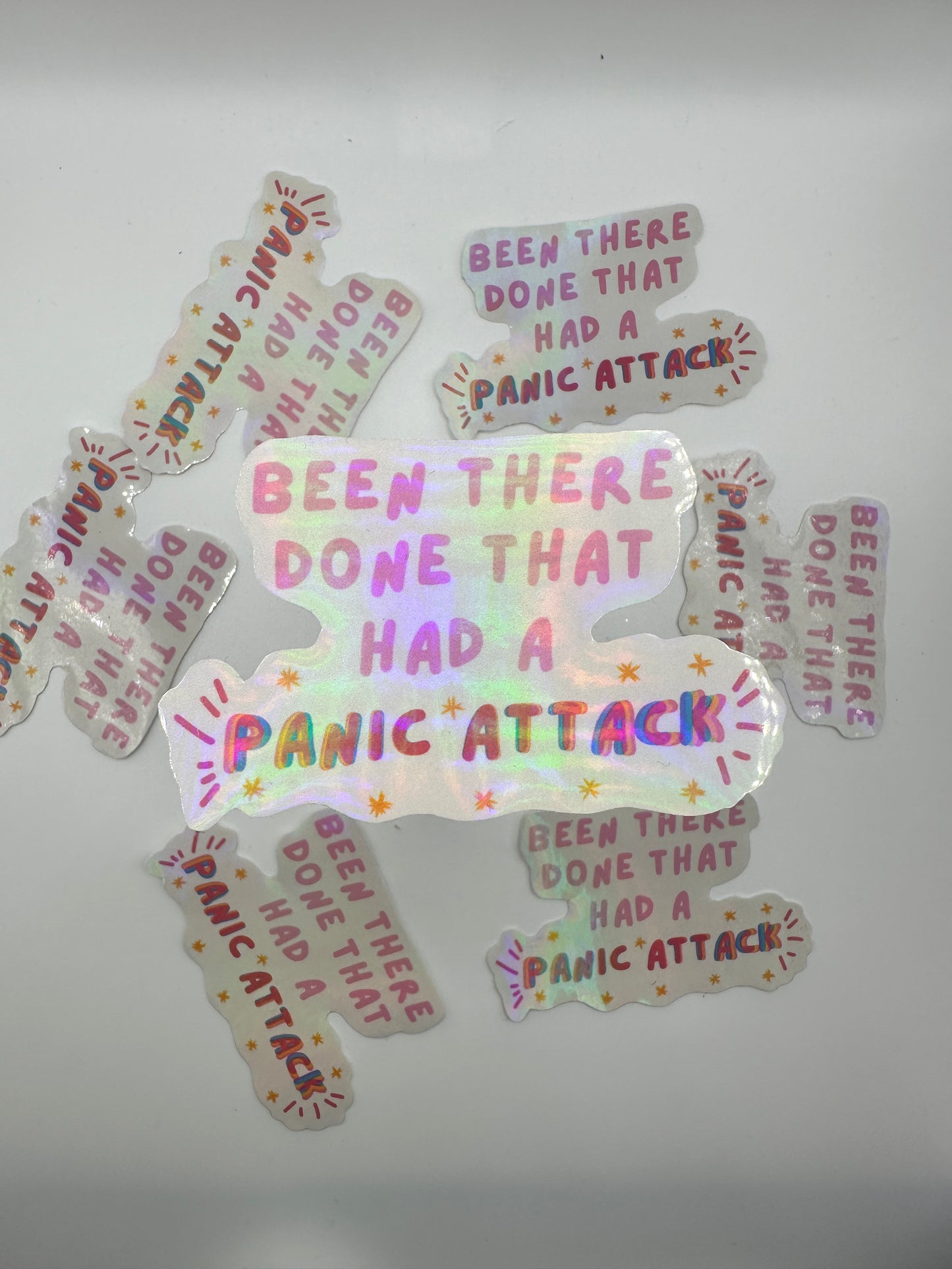 'Been there, done that...had a panic attack' sticker