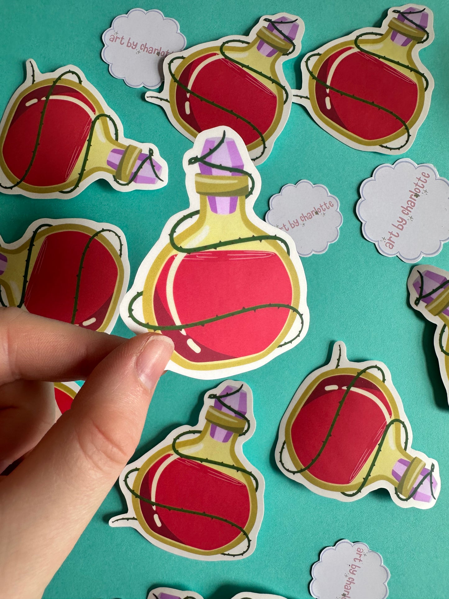 ‘Blood red potion’ sticker - Art by Charlotte #