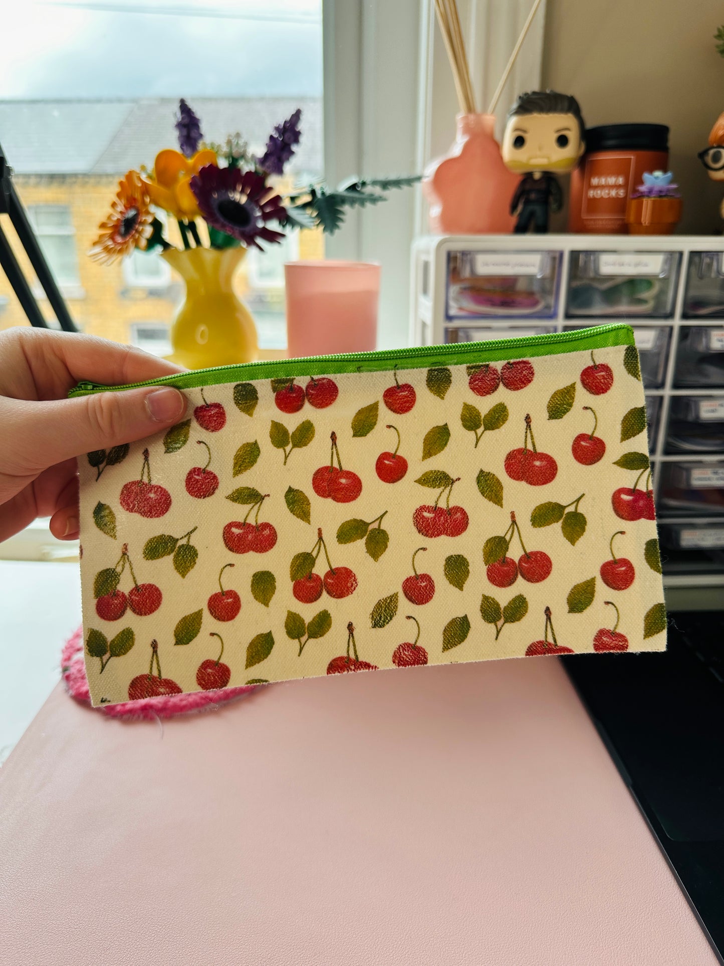 'Cherry-ish' Zip pouch - Grade B
