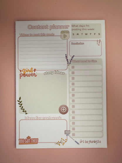 A5 Content planner