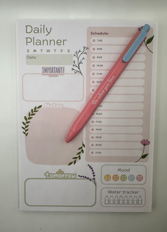 A5 Floral daily planner