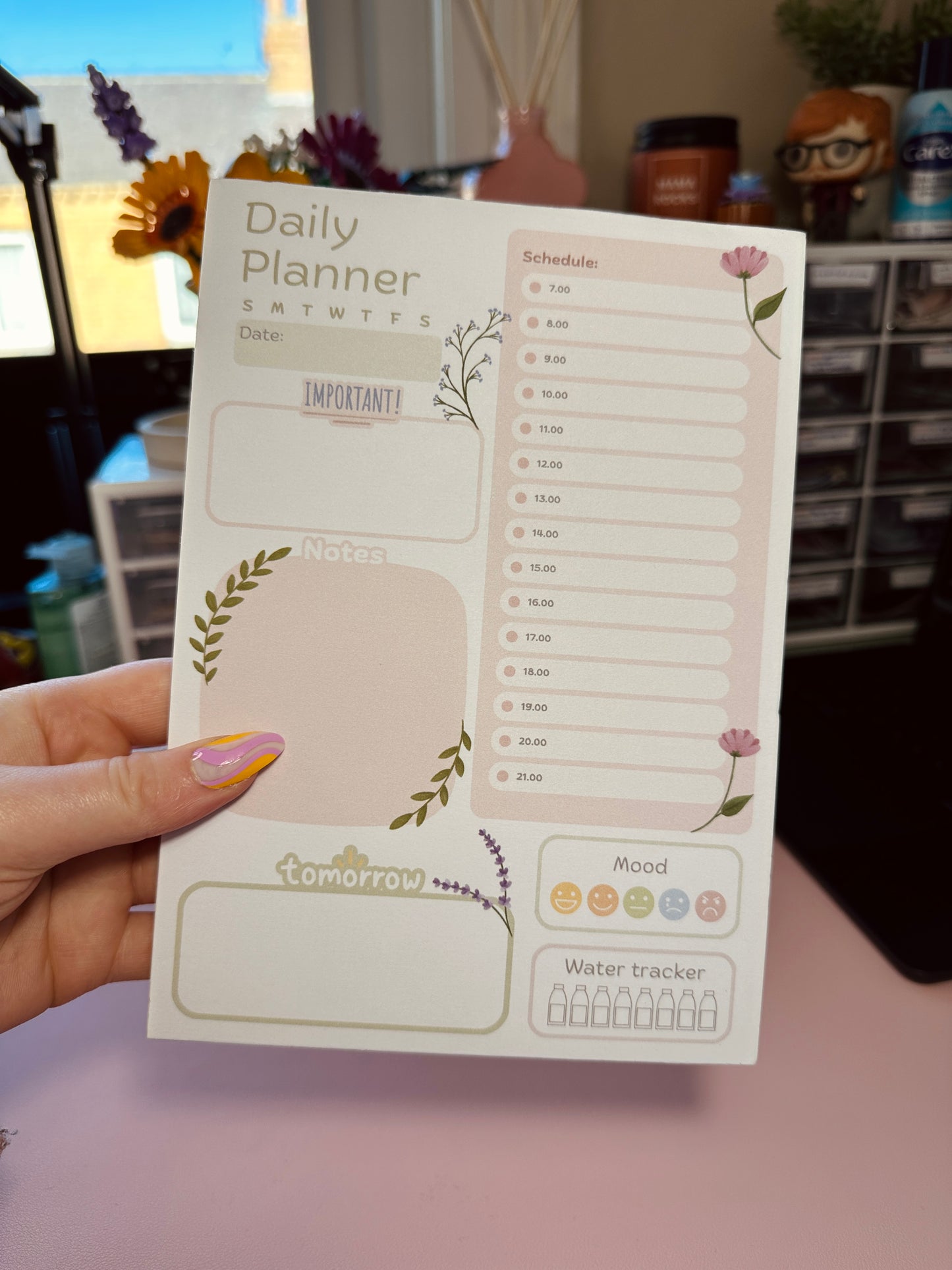 A5 Floral daily planner